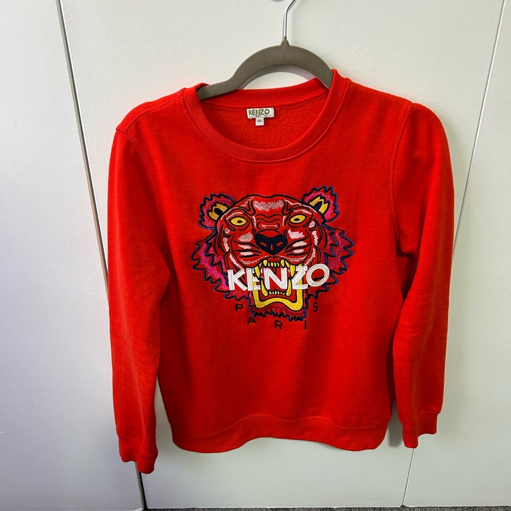 Kenzo Kids Bright Red Tiger Sweatshirt